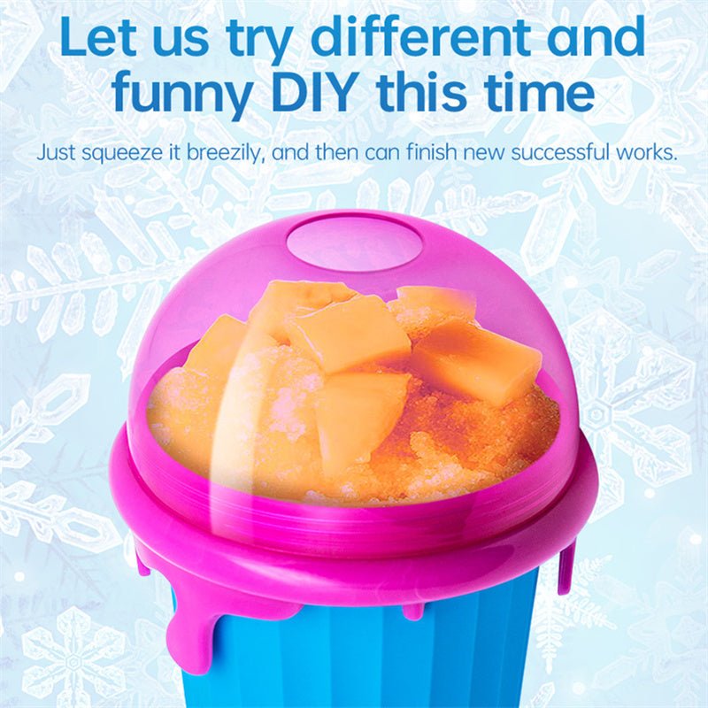 500ml Large Capacity Slushy Cup Summer Squeeze Homemade Juice Water Bottle Quick - Frozen Smoothie Sand Cup Pinch Fast Cooling Magic Ice Cream Slushy Maker Beker Kitchen Gadgets - Krosscanada