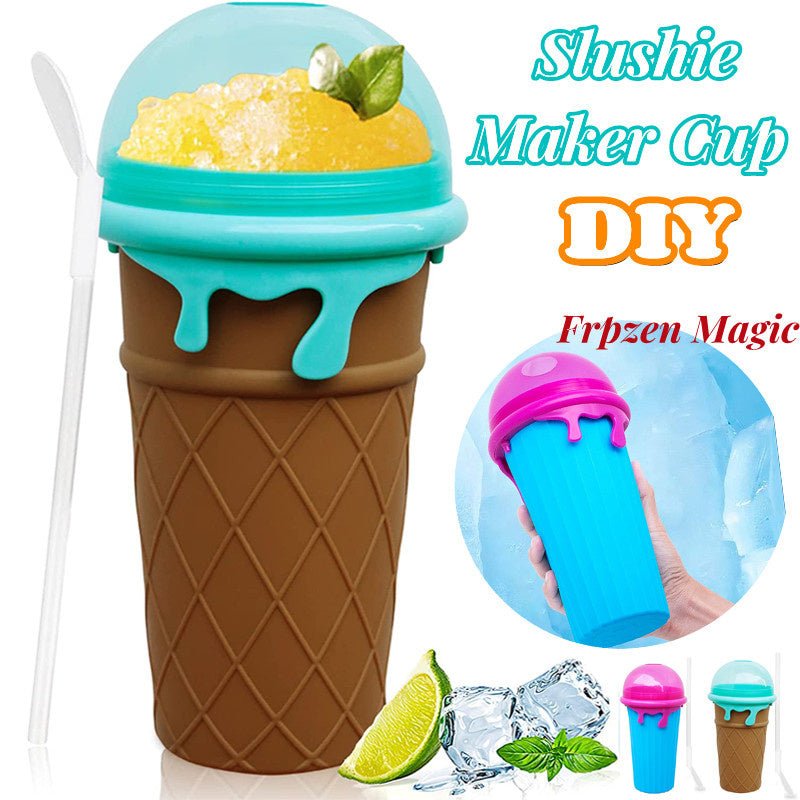 500ml Large Capacity Slushy Cup Summer Squeeze Homemade Juice Water Bottle Quick - Frozen Smoothie Sand Cup Pinch Fast Cooling Magic Ice Cream Slushy Maker Beker Kitchen Gadgets - Krosscanada
