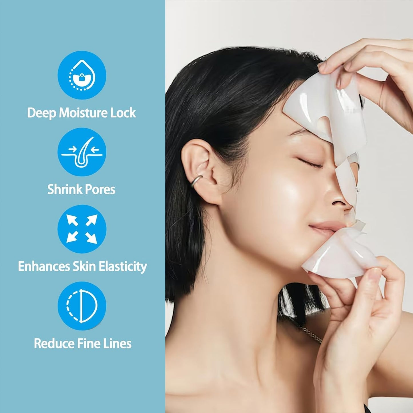 Collagen Face Mask - Hydrating Overnight Collagen Face Mask Deep Collagen Anti Wrinkle Lifting Mask - Pure Collagen Films for Improve Elasticity Firming And Moisturizing (4 pcs/1 Box) - Krosscanada