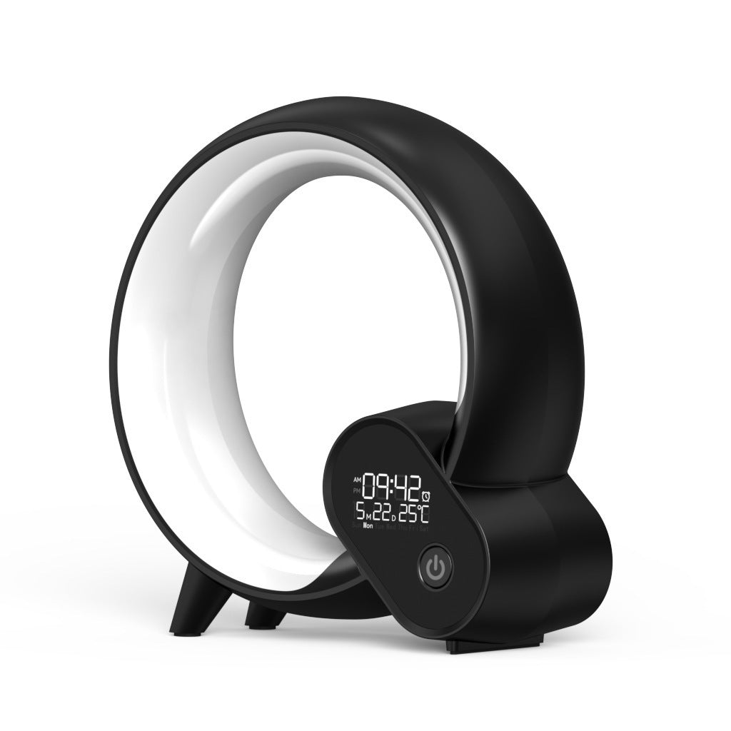 Creative Q Light Analog Sunrise Digital Display Alarm Clock Bluetooth Audio Intelligent Wake - up Q Colorful Atmosphere Light - Krosscanada