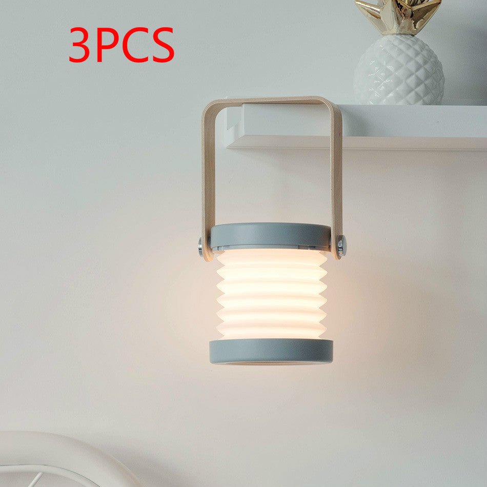 Foldable Touch Dimmable Reading LED Night Light Portable Lantern Lamp USB Rechargeable For Home Decor - Krosscanada