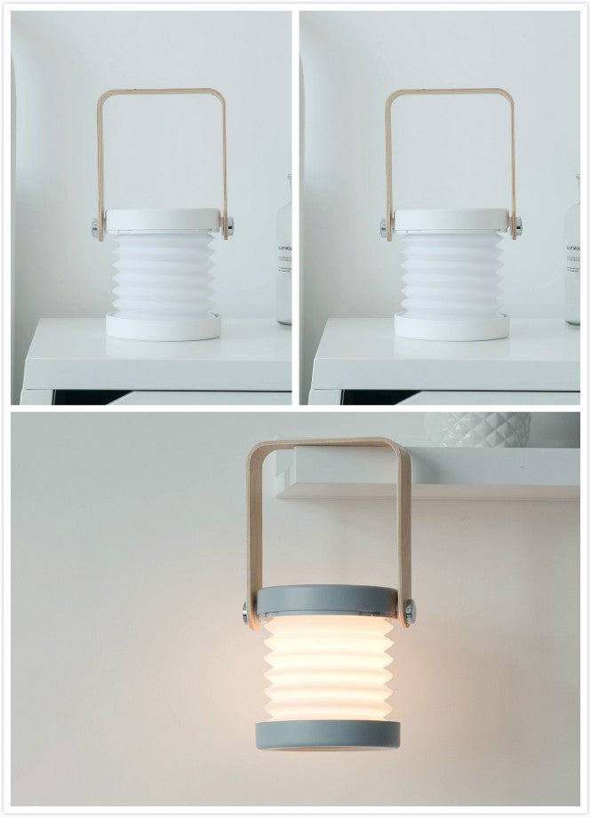 Foldable Touch Dimmable Reading LED Night Light Portable Lantern Lamp USB Rechargeable For Home Decor - Krosscanada