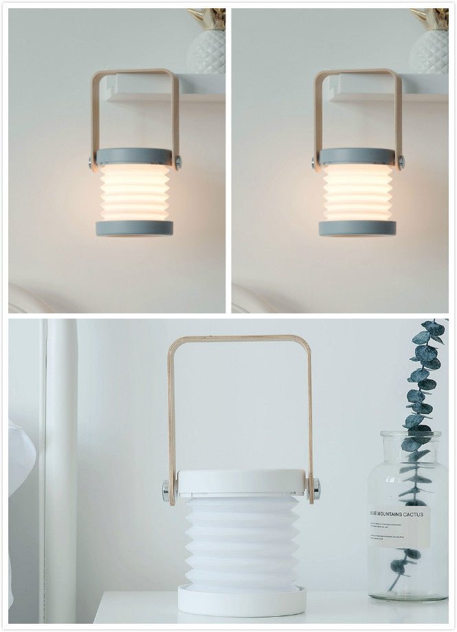 Foldable Touch Dimmable Reading LED Night Light Portable Lantern Lamp USB Rechargeable For Home Decor - Krosscanada