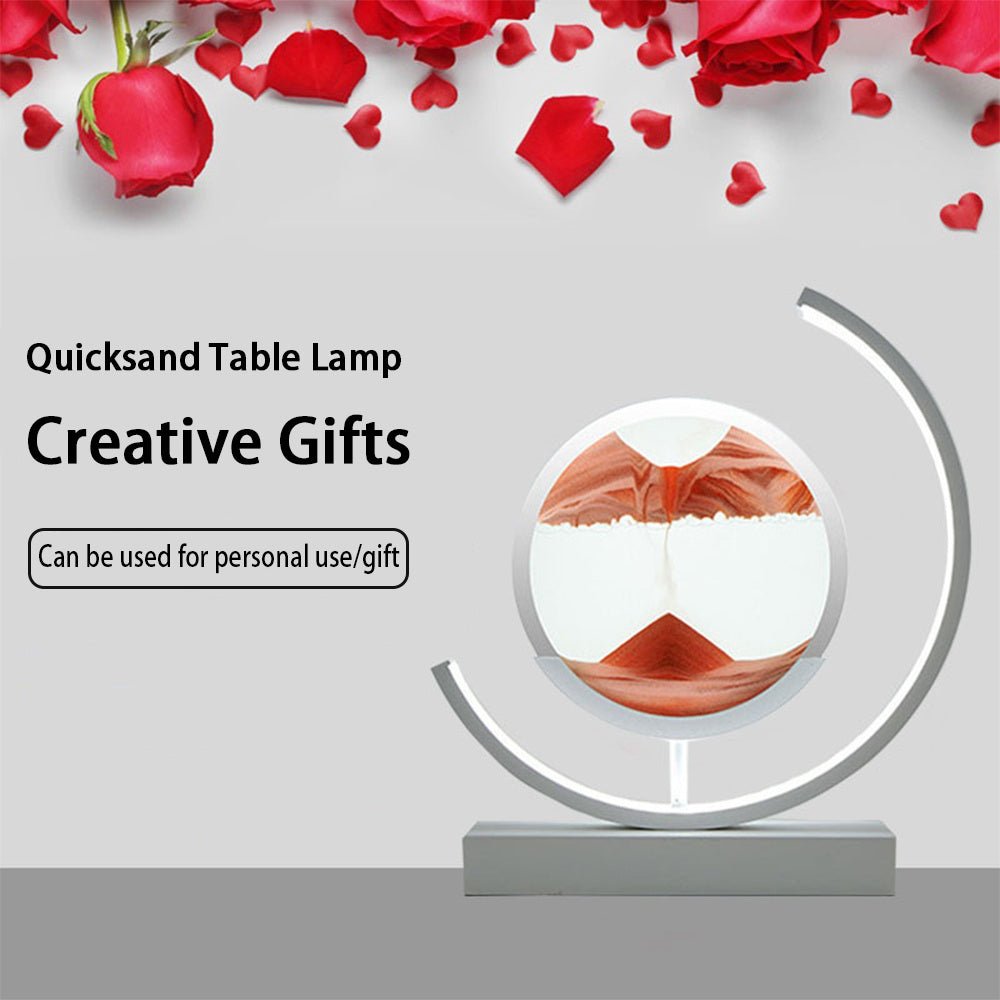 Glass Flowing Sand Colored Painting Lamp Decoration Handmade DIY Material Pack Atmosphere Creative Gift Rechargeable Night Light - Krosscanada
