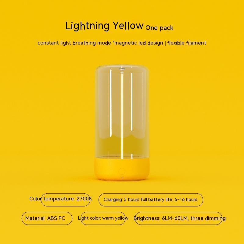 New LED Camping Light Type - c Rechargeable Portable Night Light With High Transparency And Anti Drop Creative Atmosphere Light - Krosscanada