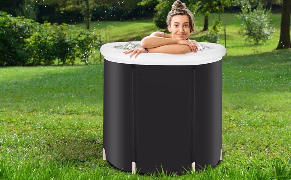 Recovery Ice Tub Foldable Bathtub Outdoor Portable Cold Water Therapy Tub Fitness Rehab Ice Tub For Athletes Long Lasting Insulated Ice Tub, Spa Soaking Bucket - Krosscanada