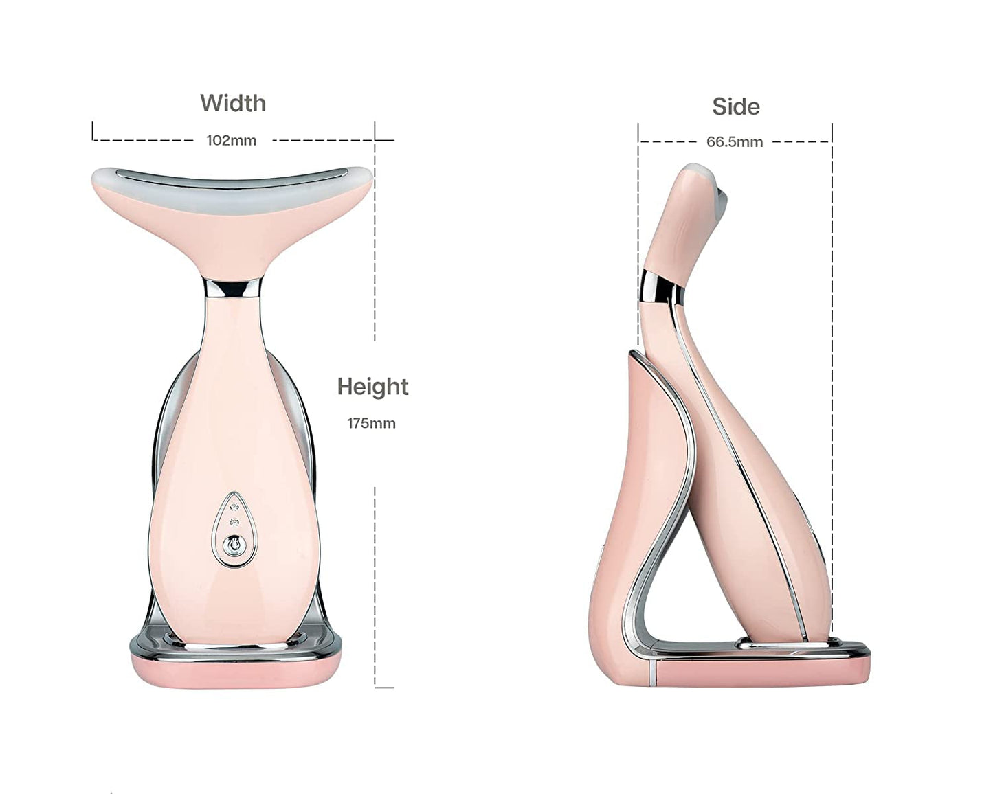 VRAIKO LILY Skin Rejuvenation Beauty Device, 3 - IN - 1 Neck Face Beauty Massager, At - home Facial Spa Tool and Microglow Handset (Pink) - Krosscanada