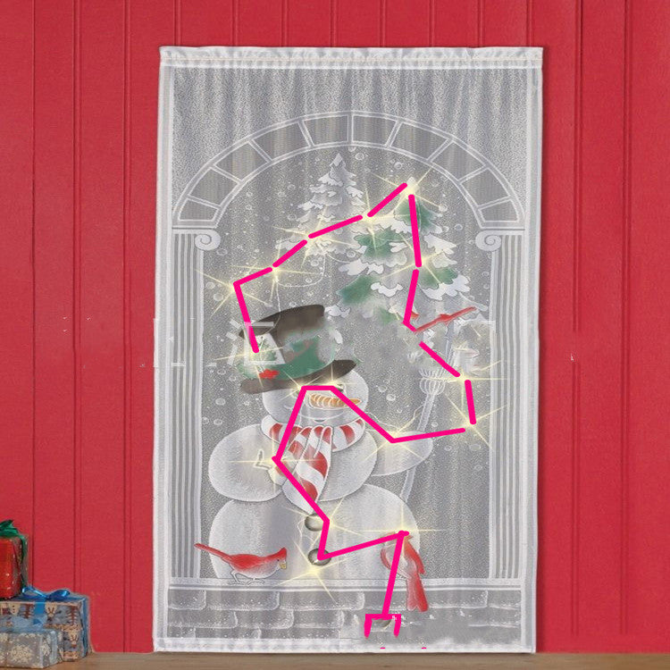 Merry Christmas Santa Claus Snowman Deer Christmas Present Christmas Curtains Vertical Blackout Curtains Living Room Bedroom - KKscollecation
