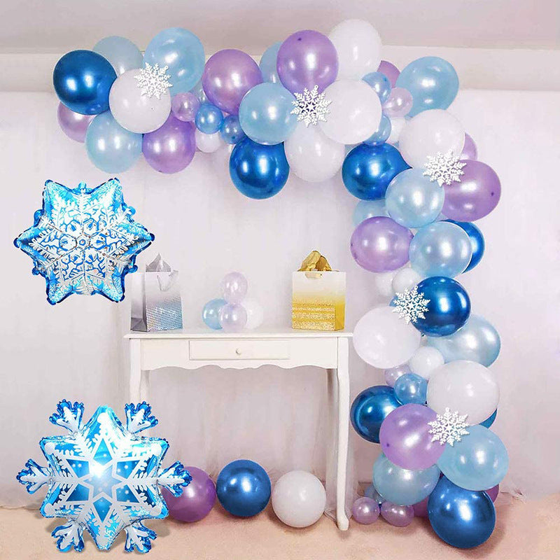 Ice And Snow Theme Party Chain Decoration Christmas Balloon Combo Set - KKscollecation