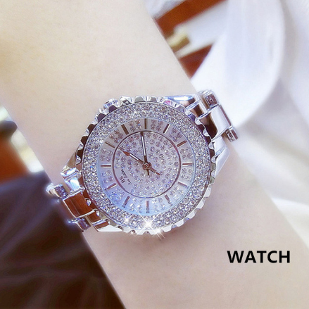 Hot new starry women's watch full brick automatic non-mechanical ladies watch student fashion watch waterproof - KKscollecation