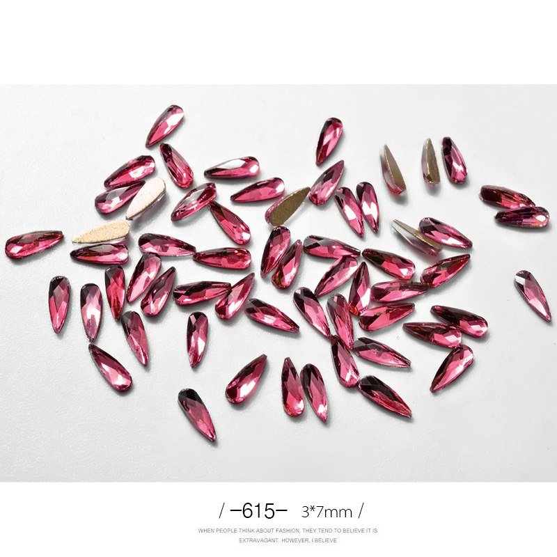 10Pcs 3D Nail Art Rhinestones Long Water Drop Shaped Glitter Nail Art Decorations Accessoires Nail Supplies - Krosscanada