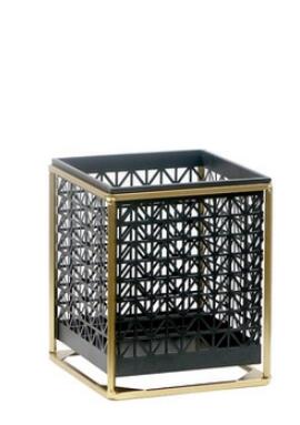 Gold Etched Metal Flower Pot - KKscollecation