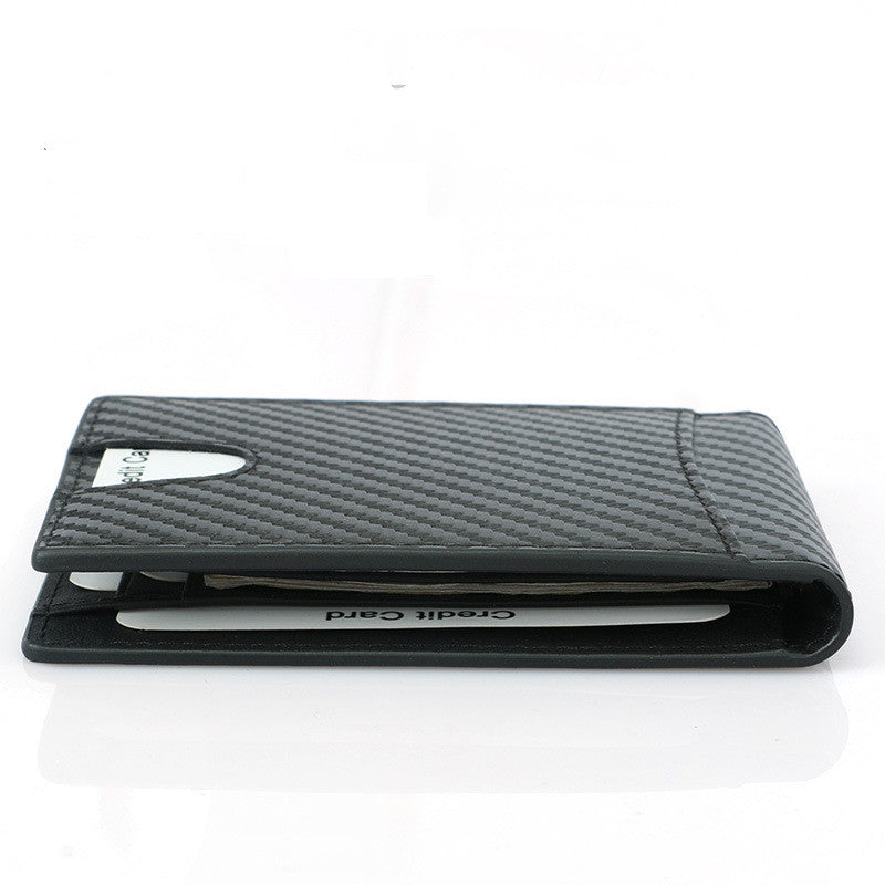 New men's wallet wallet carbon fiber texture - KKscollecation