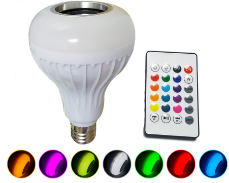 Intelligent seven-color bluetooth wireless with remote control audio bulb bubble lamp - KKscollecation