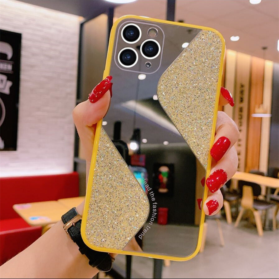 Compatible with Apple, Bling Glitter Makeup Mirror Phone Case For 12 11 Pro - KKscollecation