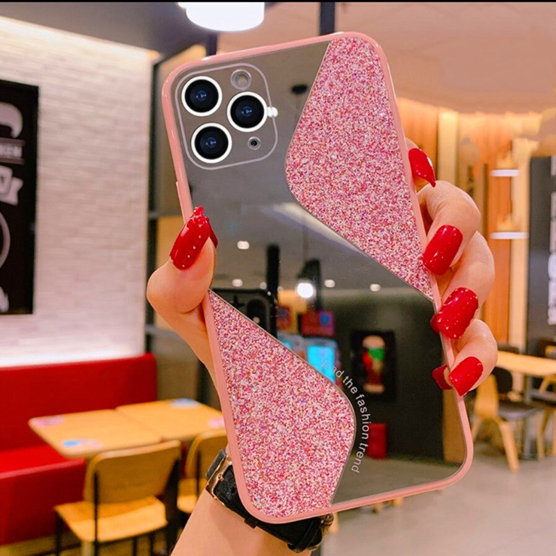 Compatible with Apple, Bling Glitter Makeup Mirror Phone Case For 12 11 Pro - KKscollecation