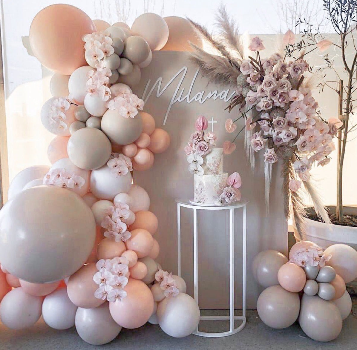 Bean Paste Maca Color Balloon Chain Set - KKscollecation