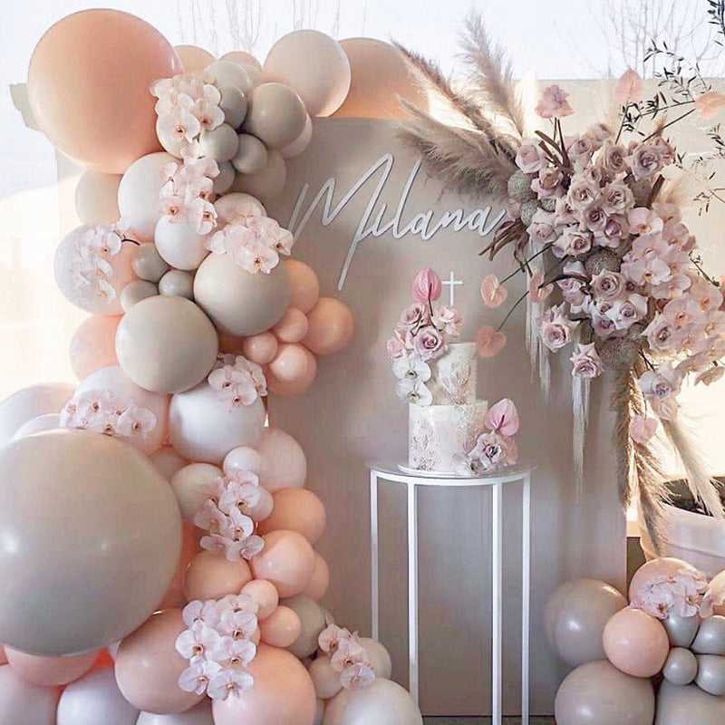 Bean Paste Maca Color Balloon Chain Set - KKscollecation