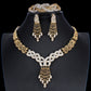New Fashion Alloy Jewelry Set Necklace And Earrings Four Piece Set - KKscollecation