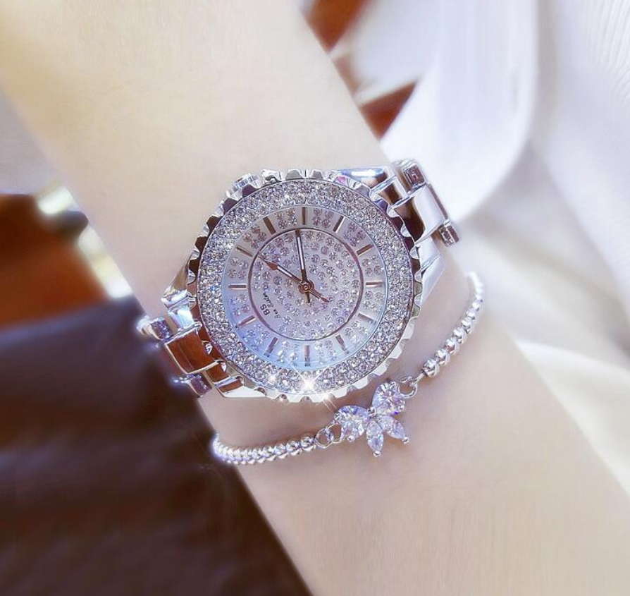 Hot new starry women's watch full brick automatic non-mechanical ladies watch student fashion watch waterproof - KKscollecation