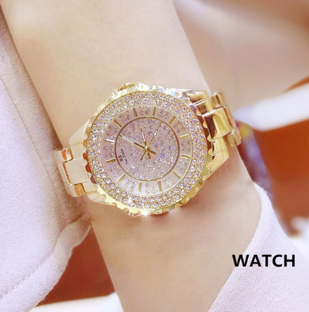 Hot new starry women's watch full brick automatic non-mechanical ladies watch student fashion watch waterproof - KKscollecation