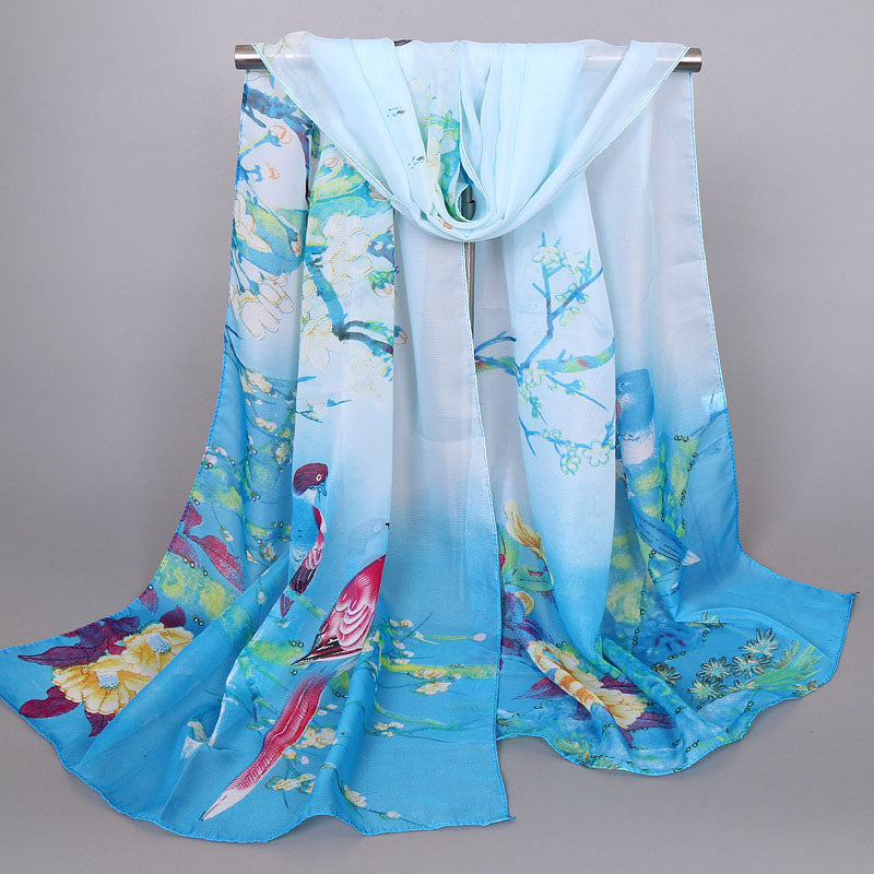 Chiffon Printed Chiffon Scarf For Women - KKscollecation
