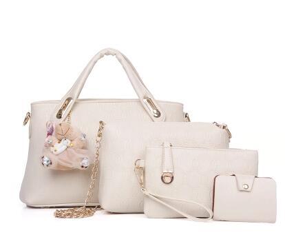 2021 new Korean fashion handbags embossed four piece ladies bag shoulder diagonal handbag - Krosscanada