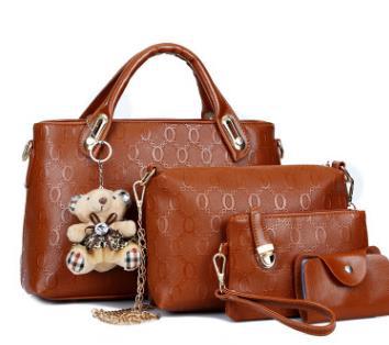 2021 new Korean fashion handbags embossed four piece ladies bag shoulder diagonal handbag - Krosscanada