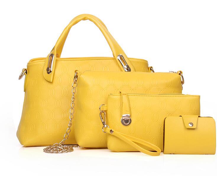 2021 new Korean fashion handbags embossed four piece ladies bag shoulder diagonal handbag - Krosscanada