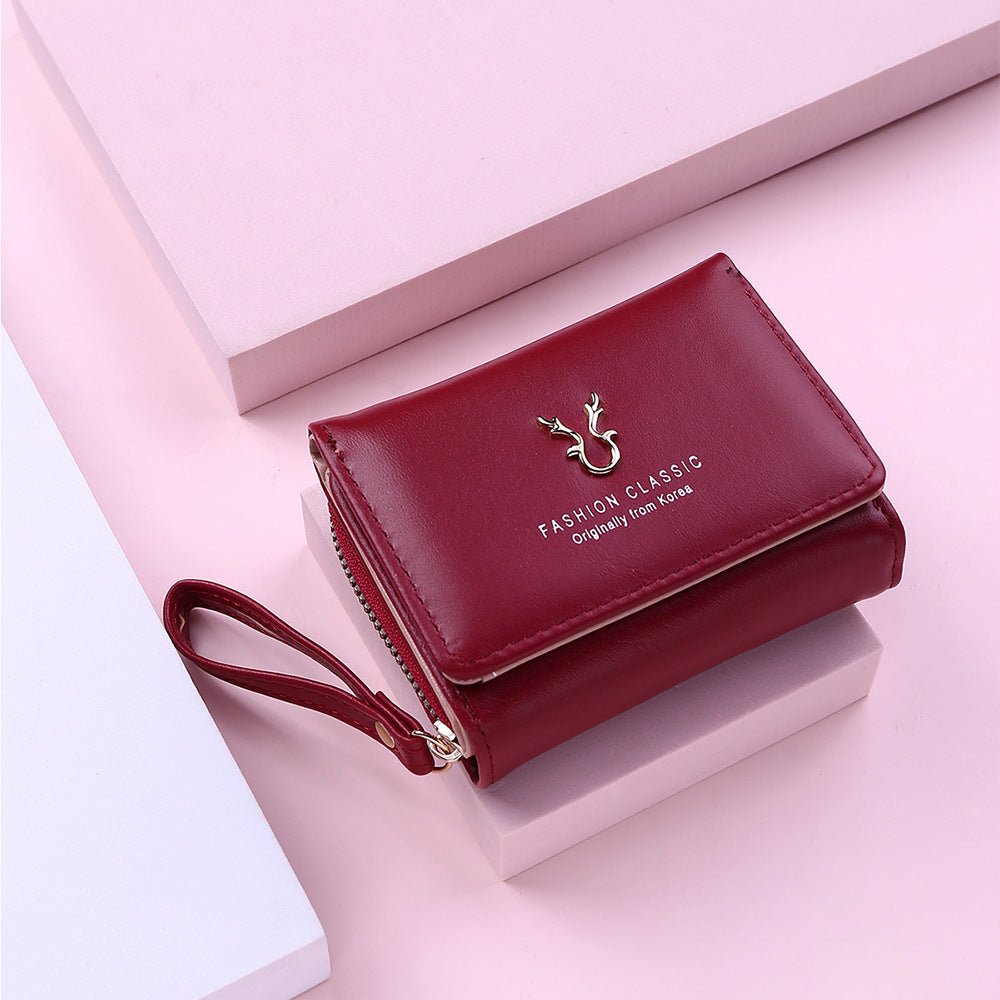 2021 New Women\'s Wallet PU Leather Short - Krosscanada