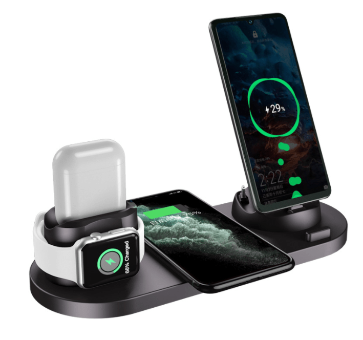 2022 Wireless Charger For IPhone14 13 Fast Charger For Phone Fast Charging Pad For Phone Watch 6 In 1 Charging Dock Station - Krosscanada