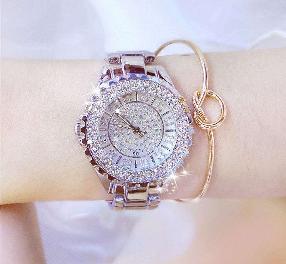 Hot new starry women's watch full brick automatic non-mechanical ladies watch student fashion watch waterproof - KKscollecation