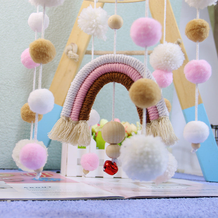 Simple Round Rainbow Ball Baby Bed Pendant - KKscollecation