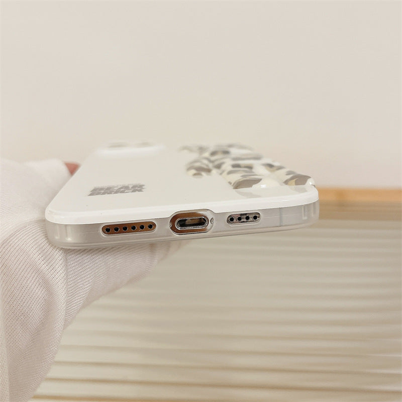 White Leopard Print 13 Mobile Phone Case - KKscollecation