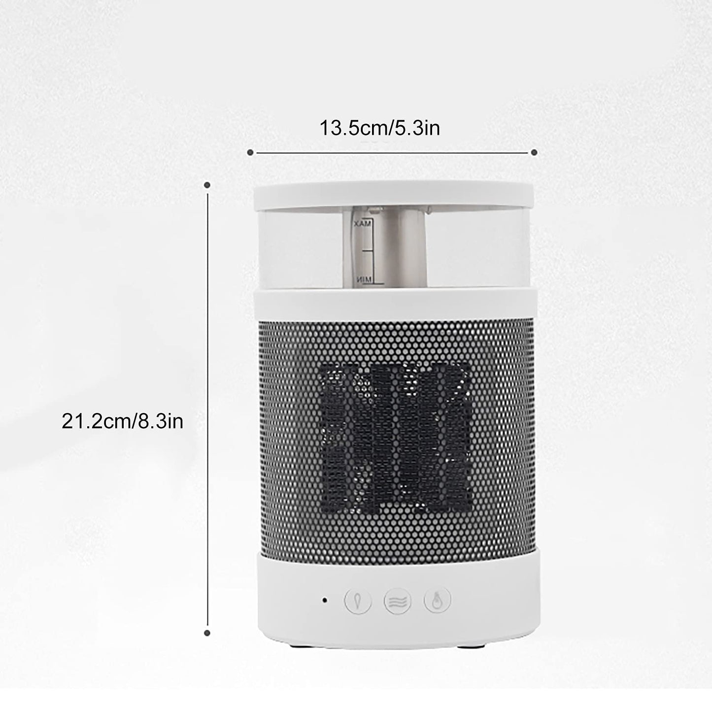 3 In 1 Space Heater Winter Fast Heating Electric Warmer Heating Fans Colorful Night Lights Small Heaters 400ML Air Humidifier - Krosscanada