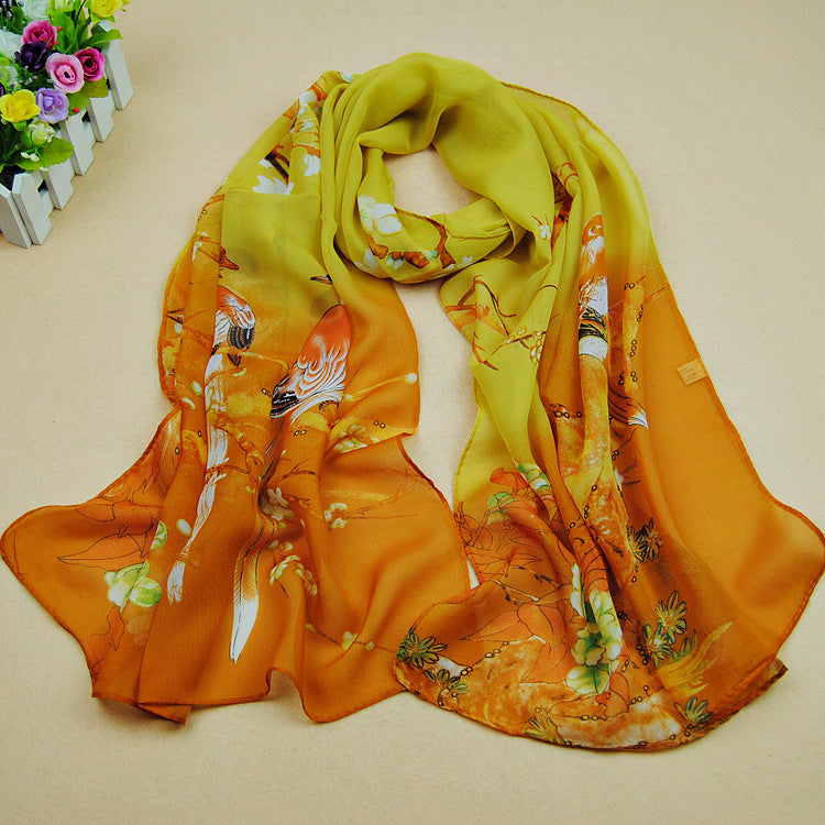 Chiffon Printed Chiffon Scarf For Women - KKscollecation