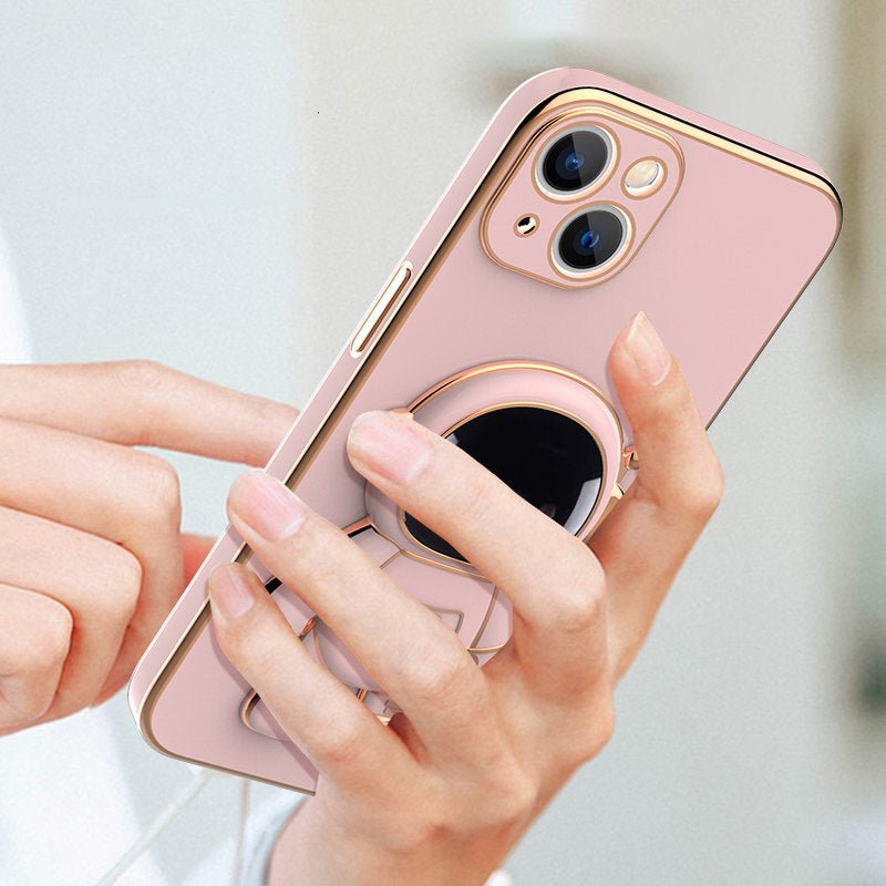 3D Astronaut Phone Case Anti - Drop Electroplating Bracket - Krosscanada