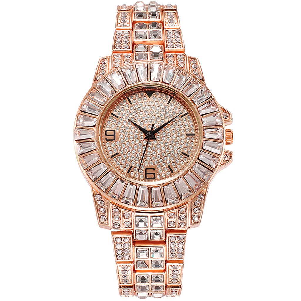 Ladies Hip Hop Chain Full Diamond Watch - KKscollecation