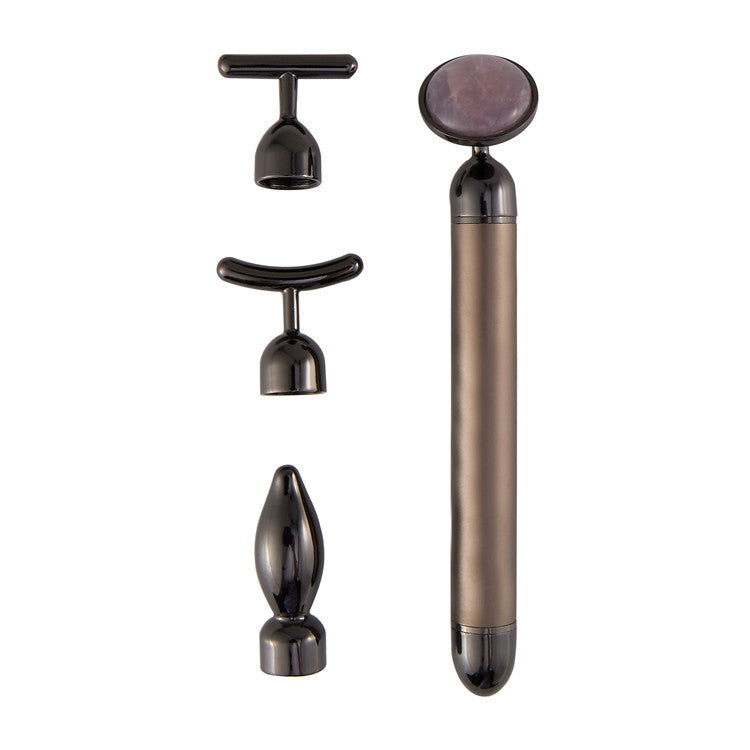 4 in 1 Vibrating Rose Quartz Face Roller - KKscollecation