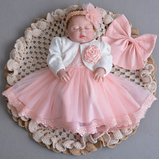 2021 New Winter Dress Dress Baby Baby Full Moon Princess Skirt Dress Shaqun Girls Lotus - KKscollecation