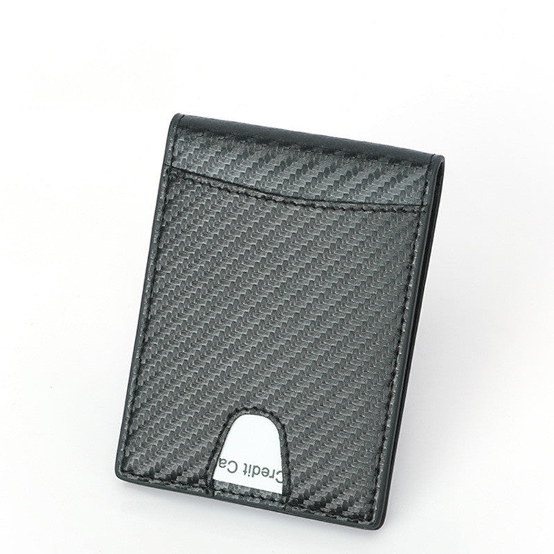 New men's wallet wallet carbon fiber texture - KKscollecation