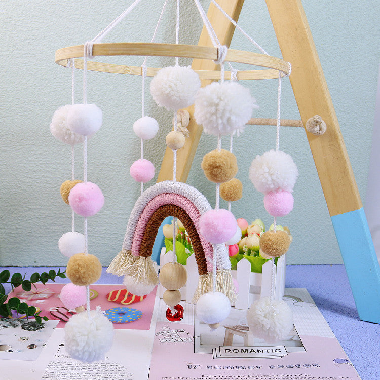 Simple Round Rainbow Ball Baby Bed Pendant - KKscollecation
