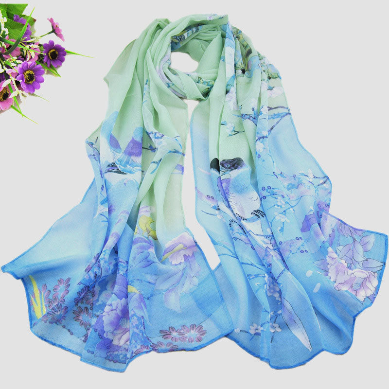 Chiffon Printed Chiffon Scarf For Women - KKscollecation
