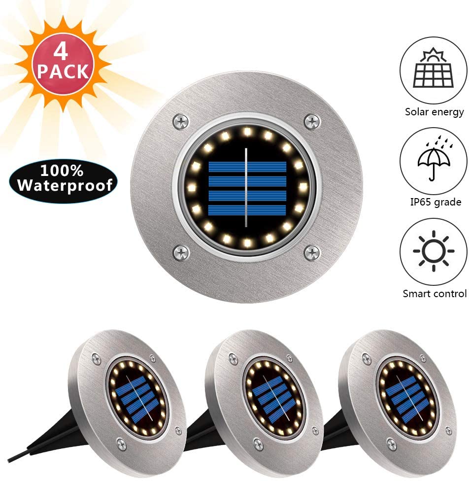 8LED Waterproof Solar Powered Garden Lights - Krosscanada