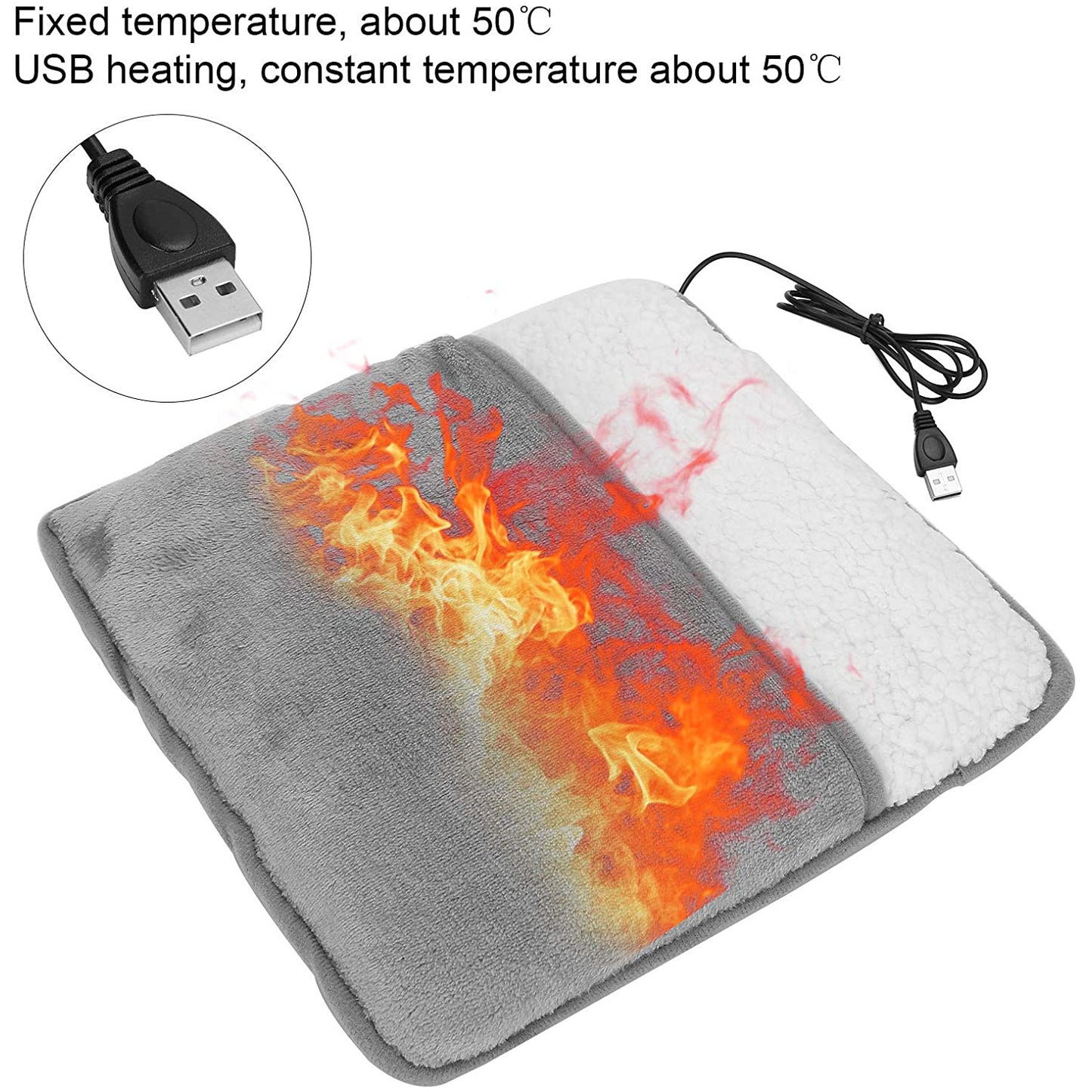 USB Heating Foot Warmer Warmer Treasure Cover Artifact Board Warm Shoe Board - KKscollecation