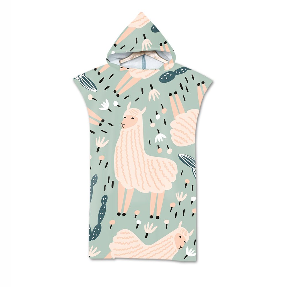 Adult Animal Print Hooded Bath Towel Cloak - Krosscanada