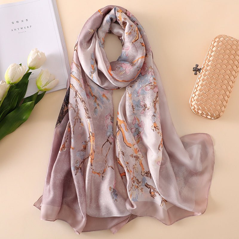 All - Match Spring, Autumn And Winter Silk Scarf Women Thin Scarf - Krosscanada