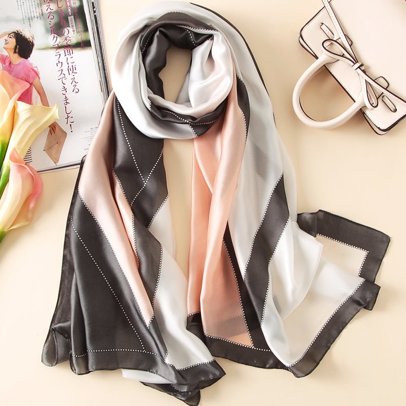 All - Match Spring, Autumn And Winter Silk Scarf Women Thin Scarf - Krosscanada