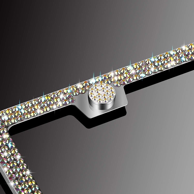 American Standard Diamond - studded Stainless Steel License Plate Frame - Krosscanada