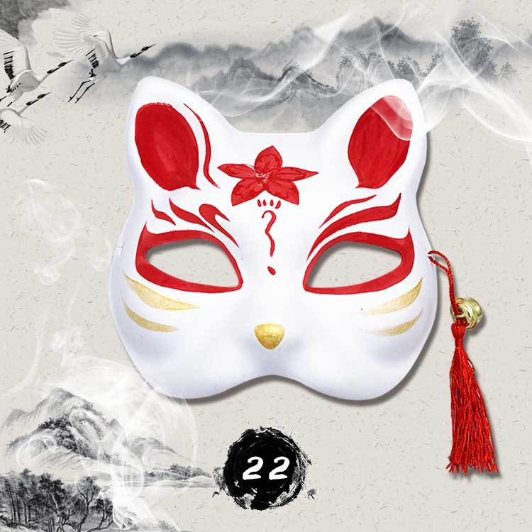 Anime hand painted fox mask - Krosscanada